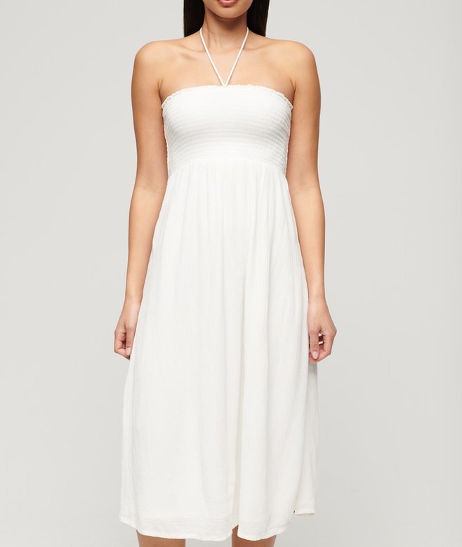 Smocked Midi Beach Dress Smocked Midi Beach Dress