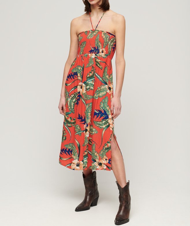 Smocked Midi Beach Dress Smocked Midi Beach Dress