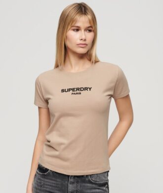 Sport Luxe Logo Fitted Cropped T-Shirt