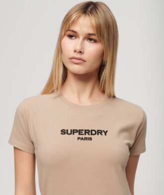 Sport Luxe Logo Fitted Cropped T-Shirt