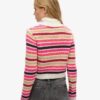 Stripe Cropped Roll Neck Jumper