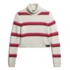 Stripe Cropped Roll Neck Jumper