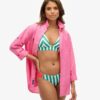 Stripe Triangle Bikini Top