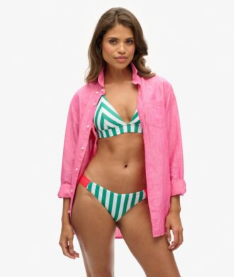 Striped Cheeky Bikini Bottoms