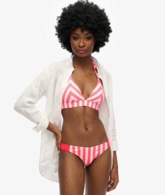 Striped Cheeky Bikini Bottoms