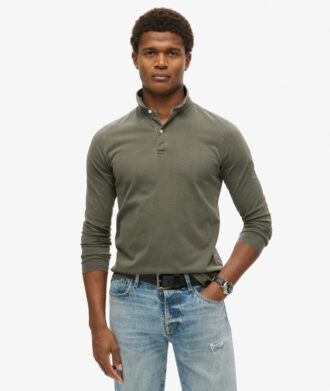 Studios Long Sleeve Jersey Polo Shirt