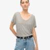 Studios Slub Embroidered V-Neckline T-Shirt Studios Slub Embroidered V-Neckline T-Shirt