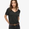 Studios Slub Embroidered V-Neckline T-Shirt Studios Slub Embroidered V-Neckline T-Shirt