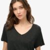 Studios Slub Embroidered V-Neckline T-Shirt Studios Slub Embroidered V-Neckline T-Shirt