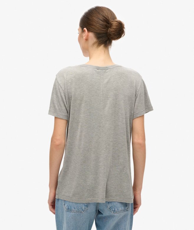 Studios Slub Embroidered V-Neckline T-Shirt Studios Slub Embroidered V-Neckline T-Shirt