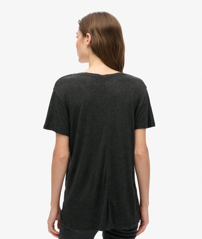 Studios Slub Embroidered V-Neckline T-Shirt Studios Slub Embroidered V-Neckline T-Shirt