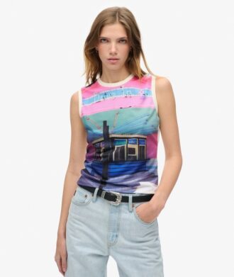 Sub Print Vest Top