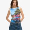 Sub Print Vest Top