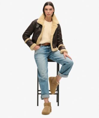 Suede Sherpa Mini Boots