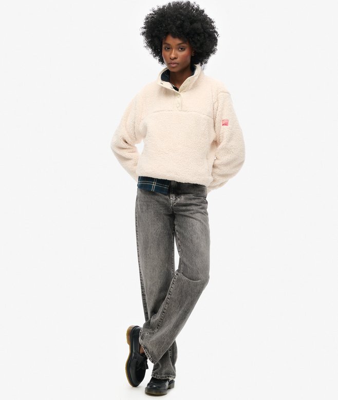 Super Soft Popper Neck Teddy Fleece Super Soft Popper Neck Teddy Fleece