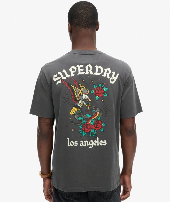 Tattoo Back Graphic Loose T-Shirt Tattoo Back Graphic Loose T-Shirt