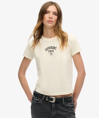 Tattoo Rhinestone Fitted T-Shirt