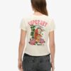 Tattoo Rhinestone Fitted T-Shirt