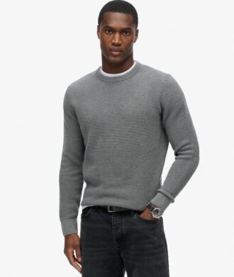 Textured Crew Knitted Jumper
