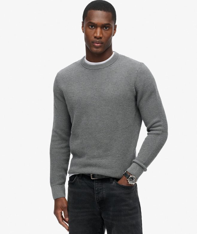 Textured Crew Knitted Jumper Textured Crew Knitted Jumper