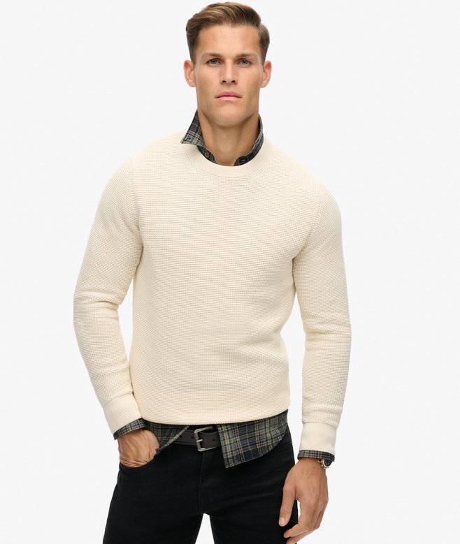 Textured Crew Knitted Jumper Textured Crew Knitted Jumper