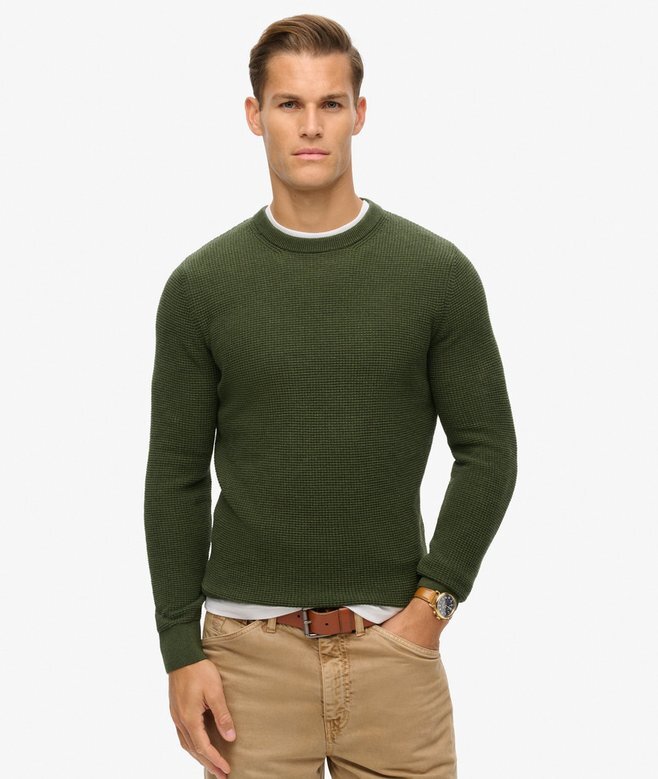 Textured Crew Knitted Jumper Textured Crew Knitted Jumper