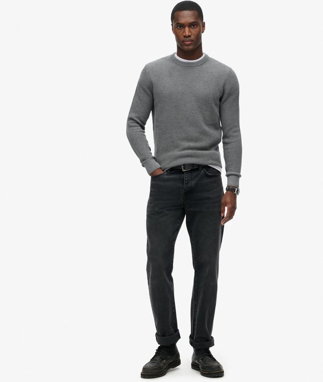 Textured Crew Knitted Jumper Textured Crew Knitted Jumper