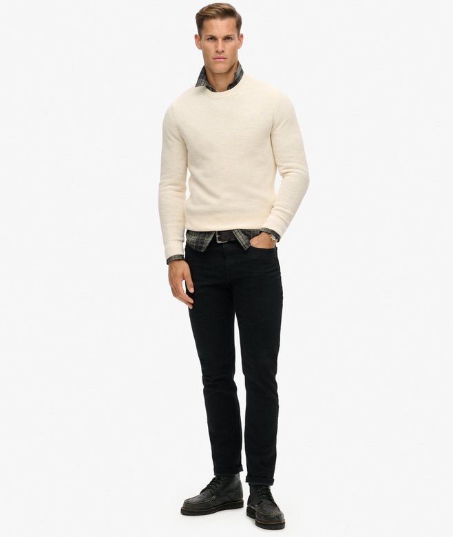 Textured Crew Knitted Jumper Textured Crew Knitted Jumper