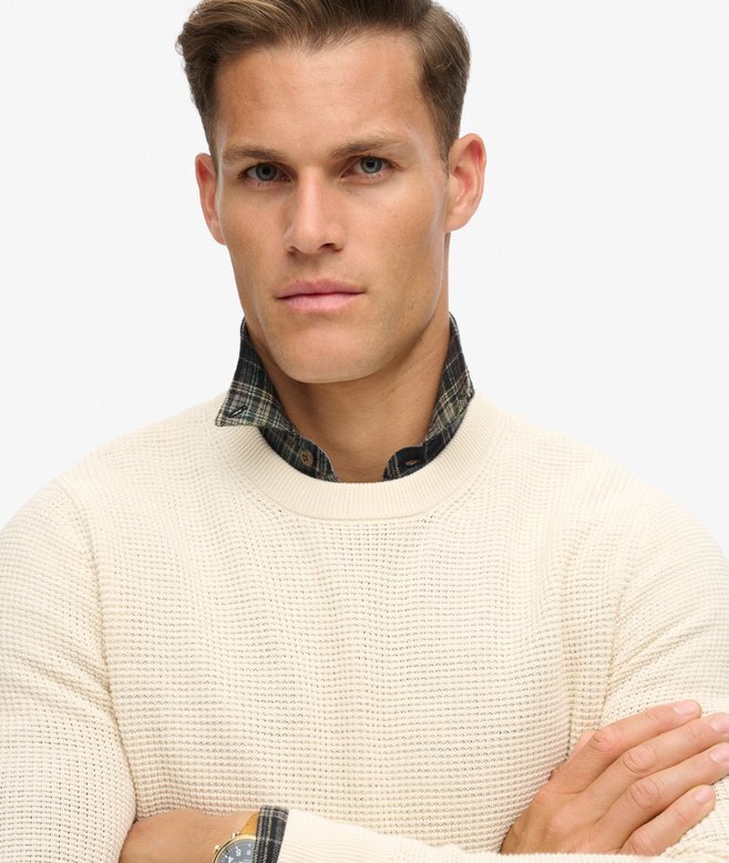 Textured Crew Knitted Jumper Textured Crew Knitted Jumper