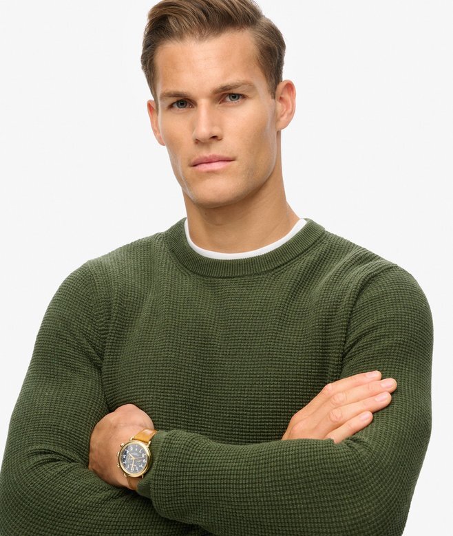 Textured Crew Knitted Jumper Textured Crew Knitted Jumper