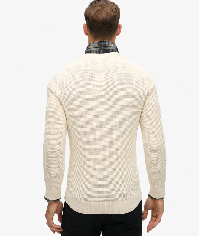Textured Crew Knitted Jumper Textured Crew Knitted Jumper
