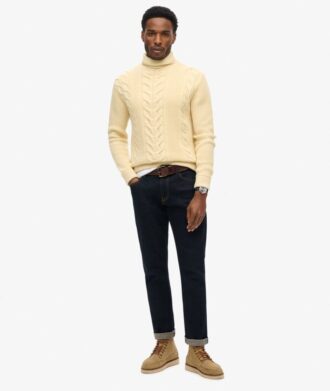 The Merchant Store – Cable Roll Neck Jumper