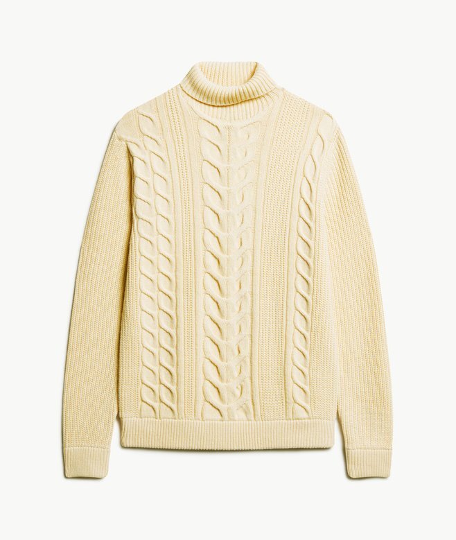 The Merchant Store – Cable Roll Neck Jumper The Merchant Store – Cable Roll Neck Jumper