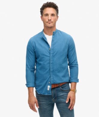 The Merchant Store – Henley Indigo Shirt