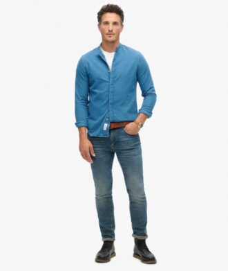 The Merchant Store – Henley Indigo Shirt