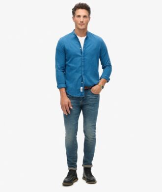 The Merchant Store – Henley Indigo Shirt