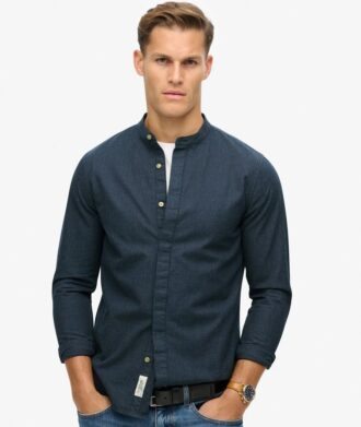 The Merchant Store – Indigo Henley Shirt