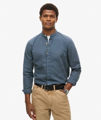 The Merchant Store – Indigo Henley Shirt