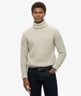 The Merchant Store – Textured Roll Neck Jumper