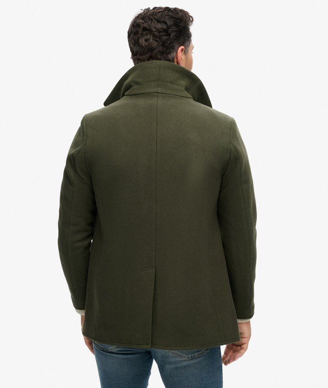 The Merchant Store – Wool Blend Pea Coat The Merchant Store – Wool Blend Pea Coat