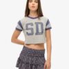 Tiered Jersey Mini Skirt
