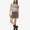 Tiered Jersey Mini Skirt
