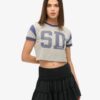 Tiered Jersey Mini Skirt