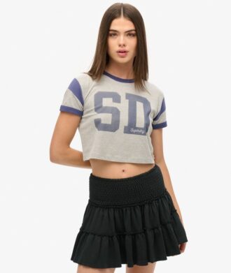 Tiered Jersey Mini Skirt