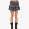 Tiered Jersey Mini Skirt