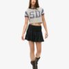 Tiered Jersey Mini Skirt