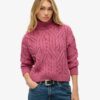 Twist Cable Knit Polo Neck Jumper Twist Cable Knit Polo Neck Jumper