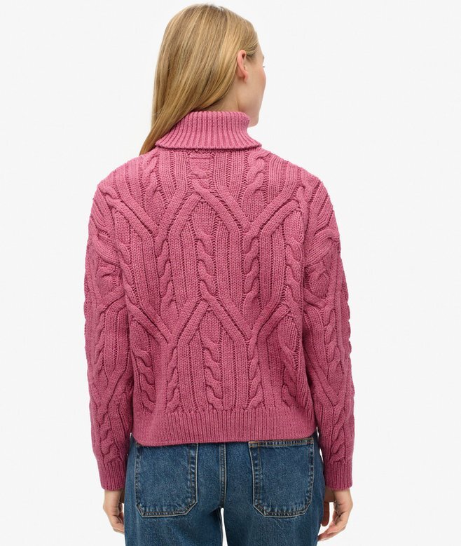 Twist Cable Knit Polo Neck Jumper Twist Cable Knit Polo Neck Jumper
