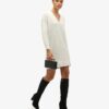 V Neck Knit Jumper Dress