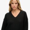 V Neck Knit Jumper Dress